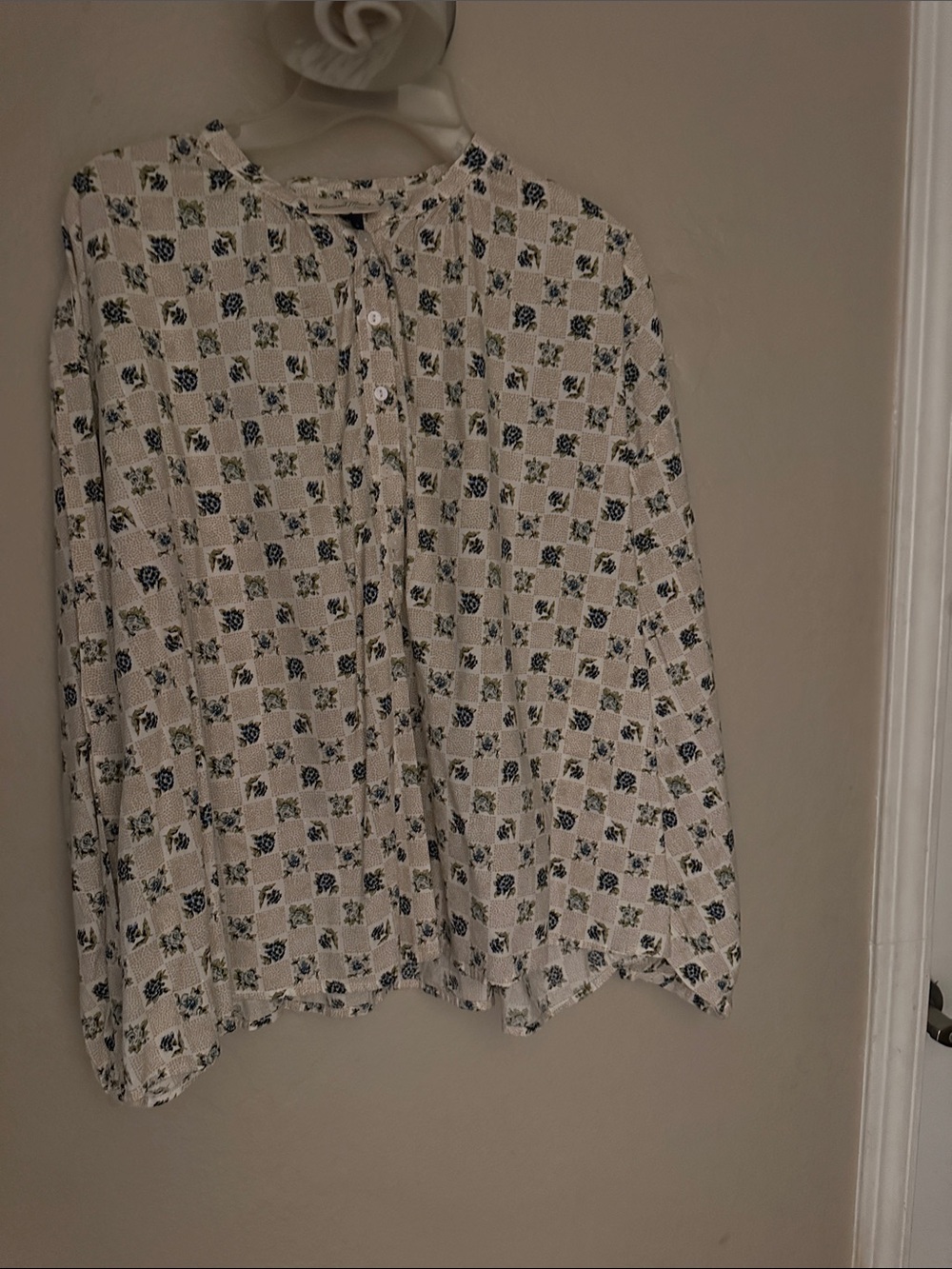 Women’s Cream Floral A-Line Skirt